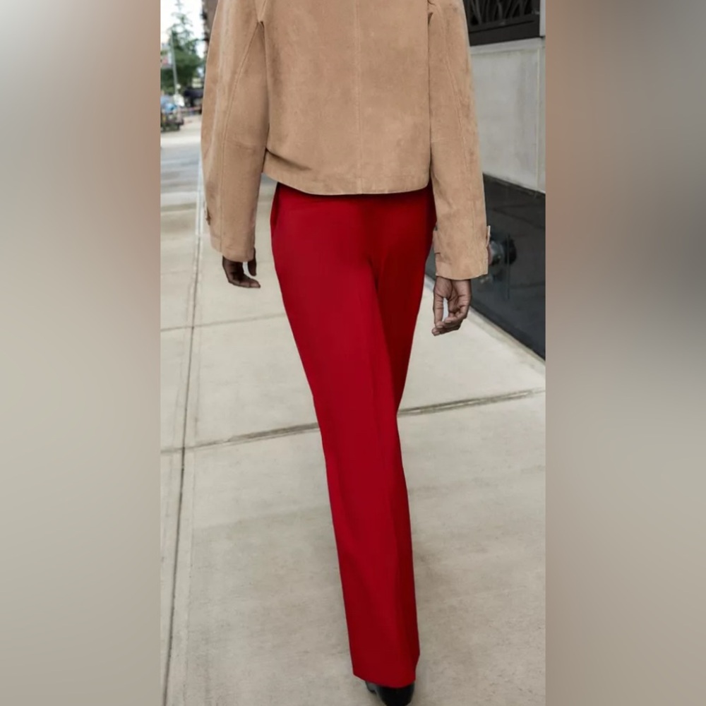 Zara Straight Leg Belted Pants | NWT - Picture 4 of 10